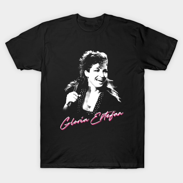 Gloria Estefan / Retro 80s Fan Design T-Shirt by DankFutura